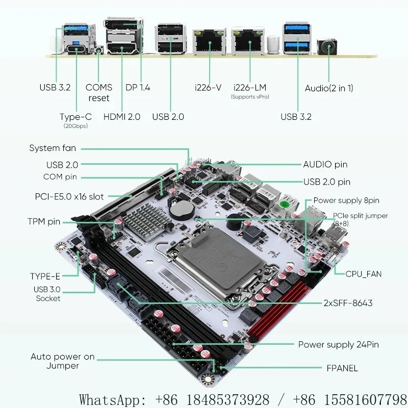 Nas Motherboard 8 Sata Mini Itx - Mainboard NAS Mini ITX LGA1700 Q670