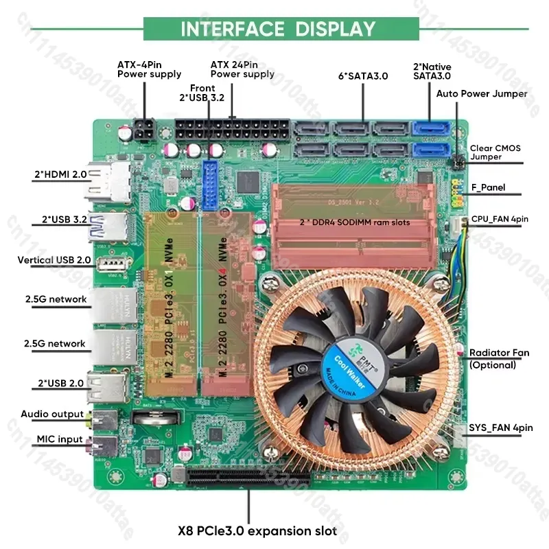 Kompatibel dengan Motherboard  - Nas Motherboard 8 Sata Mini Itx ulasan dan harga